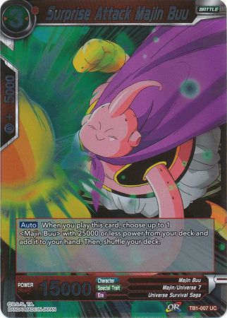 Surprise Attack Majin Buu TB1 007 Foil Uncommon Surprise Attack Majin Buu TB1 007 Foil Uncommon