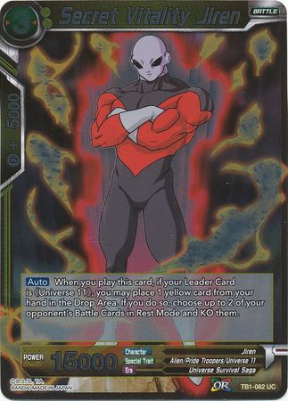 Secret Vitality Jiren TB1 082 Foil Uncommon Secret Vitality Jiren TB1 082 Foil Uncommon