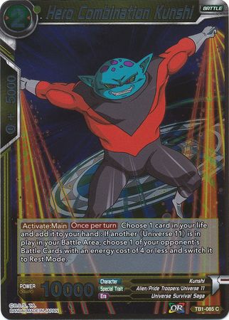 Hero Combination Kunshi TB1 085 Foil Common Tournament of Power Foil Singles Hero Combination Kunshi TB1 085 Foil Common Tournament of Power Foil Singles