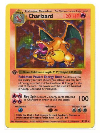 Charizard 4102 Holo Rare 1st Edition Base Set 30641 Collectors Vault Pokemon Collectors Vault