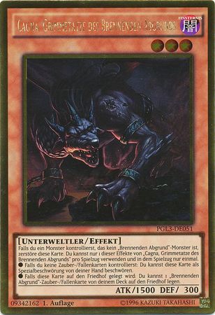 Cagna Grimmetatze des Brennenden Abgrunds PGL3 DE051 Gold Rare 1st Edition Cagna Grimmetatze des Brennenden Abgrunds PGL3 DE051 Gold Rare 1st Edition