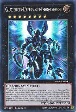Galaxieaugen Korperpanzer Photonendrache MP16 DE044 Super Rare 1st Edition German Yugioh Cards Galaxieaugen Korperpanzer Photonendrache MP16 DE044 Super Rare 1st Edition German Yugioh Cards