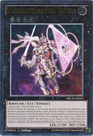 Ultimate Rare Wandelsternritter Triverr NECH DE054 1st Edition German Yugioh Cards Ultimate Rare Wandelsternritter Triverr NECH DE054 1st Edition German Yugioh Cards