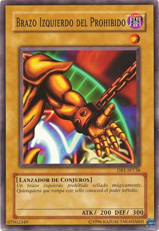 Brazo Izquierdo del Prohibido DB1 SP138 Common Spanish Yugioh Cards Brazo Izquierdo del Prohibido DB1 SP138 Common Spanish Yugioh Cards