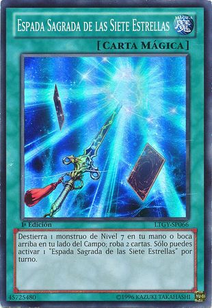 Espada Sagrada de las Siete Estrellas LTGY SP066 Super Rare 1st Edition Spanish Yugioh Cards Espada Sagrada de las Siete Estrellas LTGY SP066 Super Rare 1st Edition Spanish Yugioh Cards