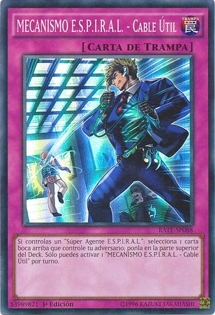 MECANISMO E S P I R A L Cable Util RATE SP088 Super Rare 1st Edition Spanish Yugioh Cards MECANISMO E S P I R A L Cable Util RATE SP088 Super Rare 1st Edition Spanish Yugioh Cards