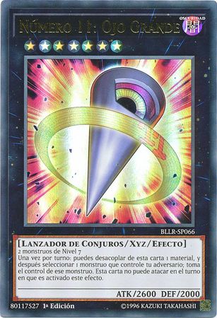 Numero 11 Ojo Grande BLLR SP066 Ultra Rare 1st Edition Spanish Yugioh Cards Numero 11 Ojo Grande BLLR SP066 Ultra Rare 1st Edition Spanish Yugioh Cards
