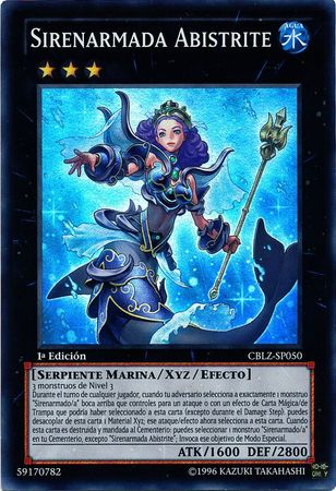 Sirenarmada Abistrite CBLZ SP050 Super Rare 1st Edition Spanish Yugioh Cards Sirenarmada Abistrite CBLZ SP050 Super Rare 1st Edition Spanish Yugioh Cards