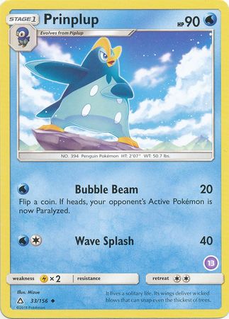 Prinplup 33 156 Alolan Sandslash Trainer Kit Prinplup 33 156 Alolan Sandslash Trainer Kit