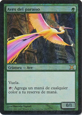 Aves del paraiso (Birds of Paradise) MTG 10th Edition Foil (Spanish)