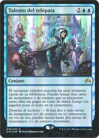 Talent Of The Telepath 078 272 Spanish ORI Prerelease Foil Promo Spanish Promos Talent Of The Telepath 078 272 Spanish ORI Prerelease Foil Promo Spanish Promos