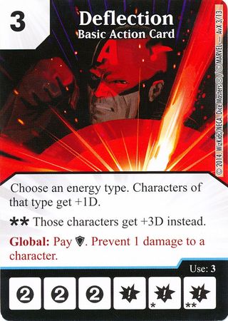 Marvel Dice Masters AvX Deflection Basic Action Card 3 13 OP Kit New 