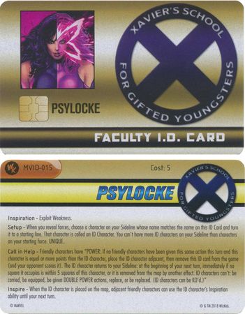 Psylocke MVID 015 Limited Edition ID Card 2018 Convention Exclusive Heroclix 2018 Convention Exclusives Psylocke MVID 015 Limited Edition ID Card 2018 Convention Exclusive Heroclix 2018 Convention Exclusives