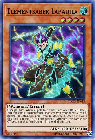 Elementsaber Lapauila FLOD EN023 Super Rare Unlimited Flames of Destruction Unlimited Singles Elementsaber Lapauila FLOD EN023 Super Rare Unlimited Flames of Destruction Unlimited Singles