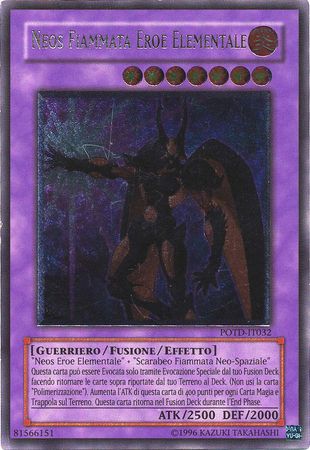 Ultimate Rare Neos Fiammata Eroe Elementale POTD IT032 Unlimited Italian Yugioh Cards Ultimate Rare Neos Fiammata Eroe Elementale POTD IT032 Unlimited Italian Yugioh Cards