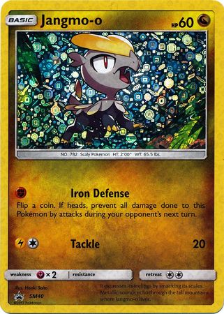Jangmo o SM40 Sequin Holo Promo Pokemon Sun Moon Promos Jangmo o SM40 Sequin Holo Promo Pokemon Sun Moon Promos
