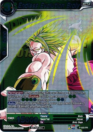 Endless Evolution Broly P 033 Foil Promo Dragon Ball Super Event Pack Promos Endless Evolution Broly P 033 Foil Promo Dragon Ball Super Event Pack Promos