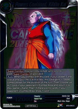 Foil - BT3-043 Kibito Kai 1 Powers Combined C Near Mint 