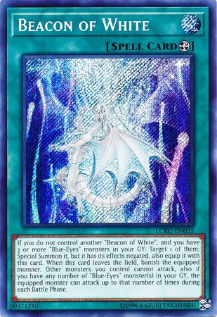 Beacon of White LCKC EN035 Secret Rare Unlimited Beacon of White LCKC EN035 Secret Rare Unlimited