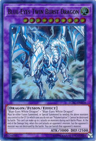 Blue Eyes Twin Burst Dragon LCKC EN058 Ultra Rare Unlimited Blue Eyes Twin Burst Dragon LCKC EN058 Ultra Rare Unlimited