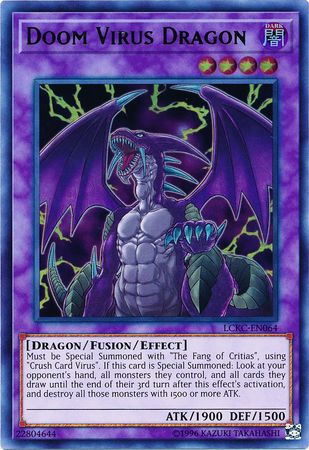 Doom Virus Dragon LCKC EN064 Ultra Rare Unlimited Legendary Collection Kaiba Unlimited Singles Doom Virus Dragon LCKC EN064 Ultra Rare Unlimited Legendary Collection Kaiba Unlimited Singles
