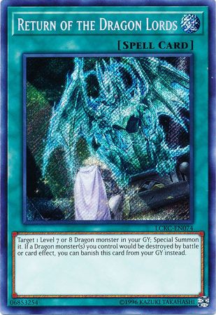 Return of the Dragon Lords LCKC EN074 Secret Rare Unlimited Legendary Collection Kaiba Unlimited Singles Return of the Dragon Lords LCKC EN074 Secret Rare Unlimited Legendary Collection Kaiba Unlimited Singles