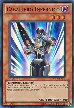 Caballero Infernico PHSW SP099 Super Rare 1st Edition Spanish Yugioh Cards Caballero Infernico PHSW SP099 Super Rare 1st Edition Spanish Yugioh Cards