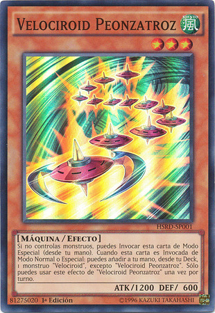 Velociroid Peonzatroz HSRD SP001 Super Rare 1st Edition Spanish Yugioh Cards Velociroid Peonzatroz HSRD SP001 Super Rare 1st Edition Spanish Yugioh Cards
