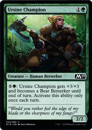 Ursine Champion 304 280 Planeswalker Deck Exclusive Magic 2019 M19 Singles Ursine Champion 304 280 Planeswalker Deck Exclusive Magic 2019 M19 Singles