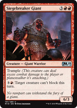 Siegebreaker Giant 157 280 Magic 2019 M19 Singles Siegebreaker Giant 157 280 Magic 2019 M19 Singles