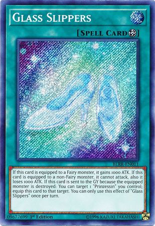 Glass Slippers BLRR EN011 Secret Rare 1st Edition Battles of Legend Relentless Revenge Singles Glass Slippers BLRR EN011 Secret Rare 1st Edition Battles of Legend Relentless Revenge Singles