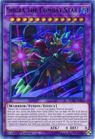 Shura the Combat Star BLRR EN040 Ultra Rare 1st Edition Battles of Legend Relentless Revenge Singles Shura the Combat Star BLRR EN040 Ultra Rare 1st Edition Battles of Legend Relentless Revenge Singles