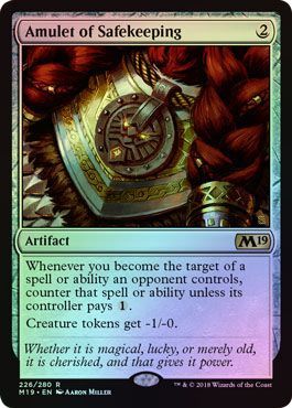 Amulet of Safekeeping 226 280 Foil Magic 2019 M19 Foil Singles Amulet of Safekeeping 226 280 Foil Magic 2019 M19 Foil Singles