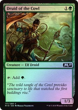 Druid of the Cowl 177 280 Foil Magic 2019 M19 Foil Singles Druid of the Cowl 177 280 Foil Magic 2019 M19 Foil Singles