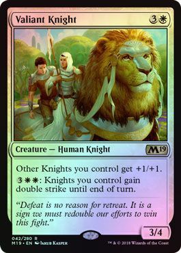 Valiant Knight 042 280 Foil Magic 2019 M19 Foil Singles Valiant Knight 042 280 Foil Magic 2019 M19 Foil Singles