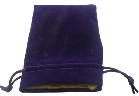 Purple Velvet 4 x6 Dice Bag w Gold Satin Liner Metallic Dice Games MDG9007 Purple Velvet 4 x6 Dice Bag w Gold Satin Liner Metallic Dice Games MDG9007