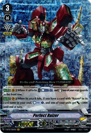 Perfect Raizer V BT01 004EN Vanguard Rare VR Perfect Raizer V BT01 004EN Vanguard Rare VR