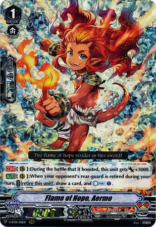 Flame of Hope Aermo V BT01 011EN Triple Rare RRR Flame of Hope Aermo V BT01 011EN Triple Rare RRR