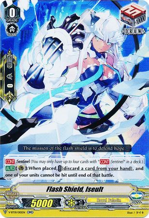 Flash Shield Iseult V BT01 015EN Double Rare RR V Booster Set 1 Unite Team Q4 Singles Flash Shield Iseult V BT01 015EN Double Rare RR V Booster Set 1 Unite Team Q4 Singles