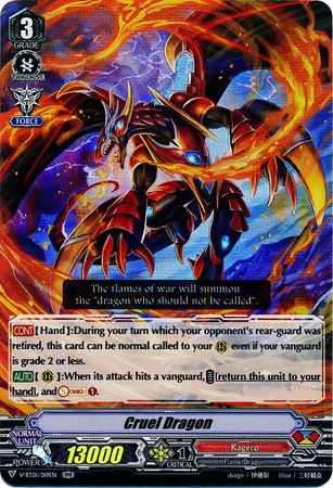 Cruel Dragon V BT01 019EN Double Rare RR V Booster Set 1 Unite Team Q4 Singles Cruel Dragon V BT01 019EN Double Rare RR V Booster Set 1 Unite Team Q4 Singles