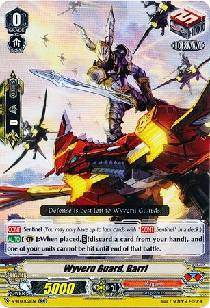 Wyvern Guard Barri V BT01 021EN Double Rare RR Wyvern Guard Barri V BT01 021EN Double Rare RR