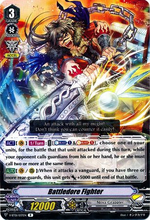 Battledore Fighter V BT01 037EN Rare R V Booster Set 1 Unite Team Q4 Singles Battledore Fighter V BT01 037EN Rare R V Booster Set 1 Unite Team Q4 Singles