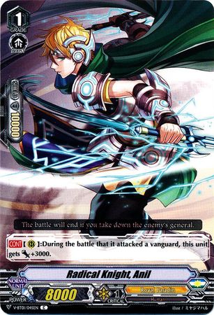 Radical Knight Anil V BT01 045EN Common C V Booster Set 1 Unite Team Q4 Singles Radical Knight Anil V BT01 045EN Common C V Booster Set 1 Unite Team Q4 Singles
