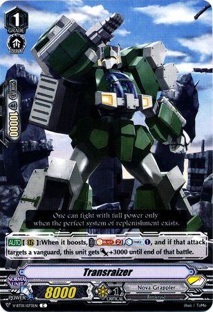 Transraizer V BT01 073EN Common C V Booster Set 1 Unite Team Q4 Singles Transraizer V BT01 073EN Common C V Booster Set 1 Unite Team Q4 Singles