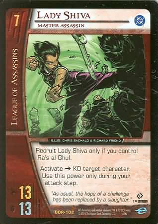 Lady Shiva Master Assassin DOR 102 Rare Lady Shiva Master Assassin DOR 102 Rare