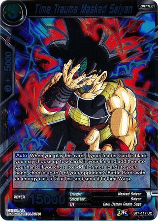 Time Trauma Masked Saiyan BT4 117 Foil Uncommon Colossal Warfare Foil Singles Time Trauma Masked Saiyan BT4 117 Foil Uncommon Colossal Warfare Foil Singles