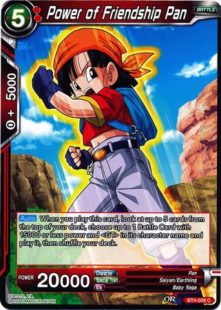 Power of Friendship Pan BT4 009 Common Colossal Warfare Non Foil Singles Power of Friendship Pan BT4 009 Common Colossal Warfare Non Foil Singles