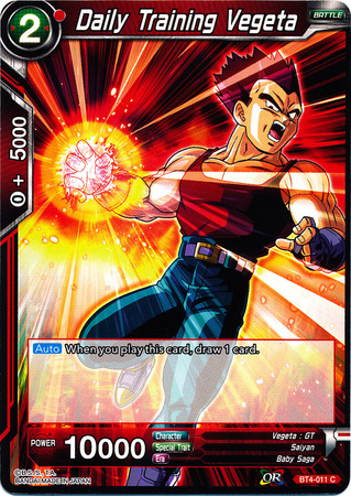 Daily Training Vegeta BT4 011 Common Colossal Warfare Non Foil Singles Daily Training Vegeta BT4 011 Common Colossal Warfare Non Foil Singles