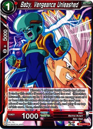 Baby Vengeance Unleashed BT4 018 Common Colossal Warfare Non Foil Singles Baby Vengeance Unleashed BT4 018 Common Colossal Warfare Non Foil Singles