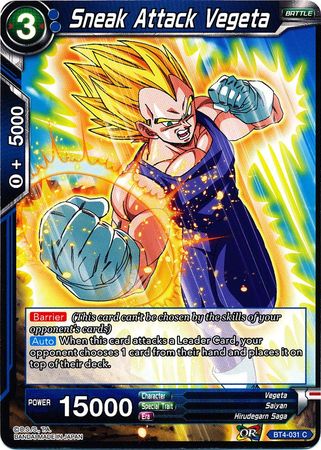 Sneak Attack Vegeta BT4 031 Common Sneak Attack Vegeta BT4 031 Common
